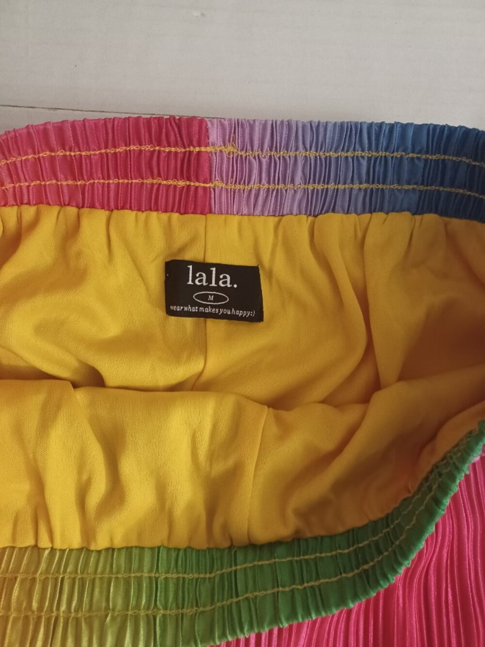 DRESSED IN LALA PLISSE' RAINBOW DAYDREAM TWO PIECE PANTS SET SIZE MEDIUM - Picture 5 of 14